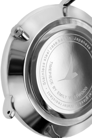 Stalen en Parelmoeren Quartz Horloge - Emily Westwood