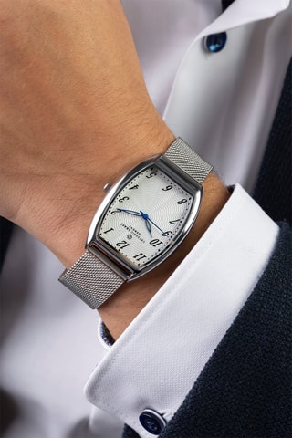 Stalen Quartz Horloge - Zilverkleurig - Frederic Graff