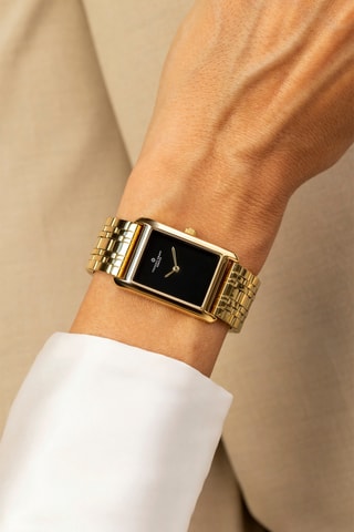 Stalen Quartz Horloge - Goudkleurig en Zwart - Frederic Graff
