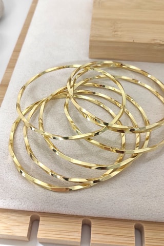 7 pulseras - Dorado