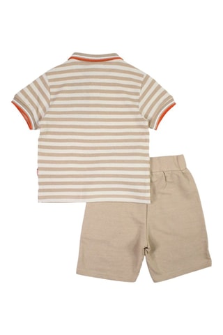 Polo y short - Beige