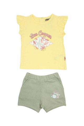 Camiseta y short - Verde y amarillo