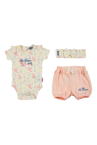 Conjunto de 3 piezas - Blanco y naranja