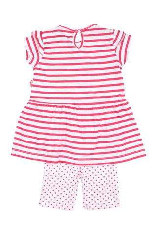 Vestido y pantalón - Blanco y rosa