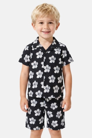 Camisa y bermudas - Negro