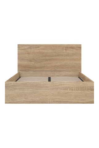 Letto contenitore Sicilia con rete e testiera effetto legno 140x190cm