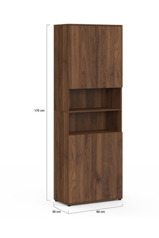 Armario de 4 puertas Tom - 60 x 170 x 30 cm