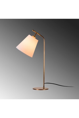 Lámpara de sobremesa Salihini - Dorado y beige - 60 W