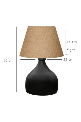 Lámpara de sobremesa AYD - Beige y negro - 40 W