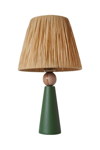 Lámpara de sobremesa - Verde y natural - 60 W