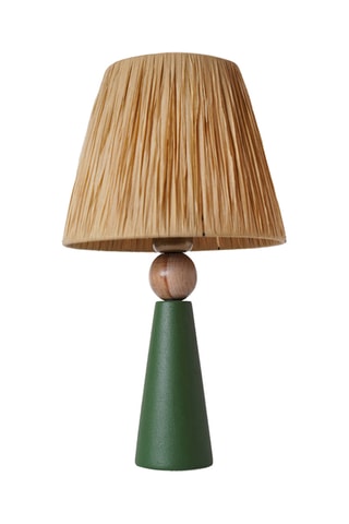 Lámpara de sobremesa - Verde y natural - 60 W
