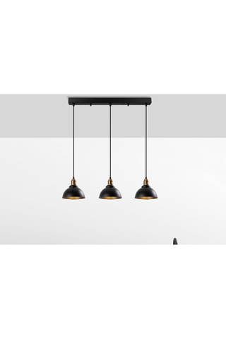 Lámpara de techo Varzan - Negro - 3 x 40 W