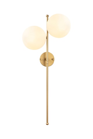 Aplique mural Fazli - Dorado y blanco - 40 W