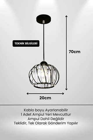 Lámpara de techo - 40 W - Negro