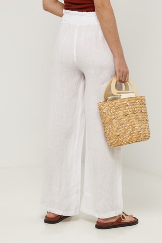 Pantalón de lino - Blanco