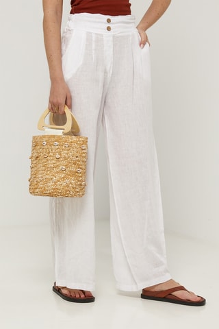 Pantalón de lino - Blanco