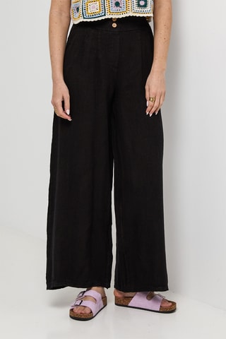 Pantalón de lino - Negro