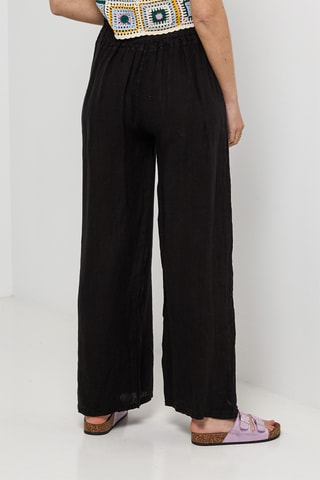 Pantalón de lino - Negro
