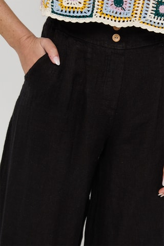 Pantalón de lino - Negro