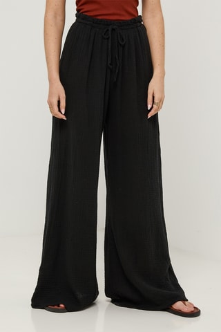 Pantalón de lino - Negro