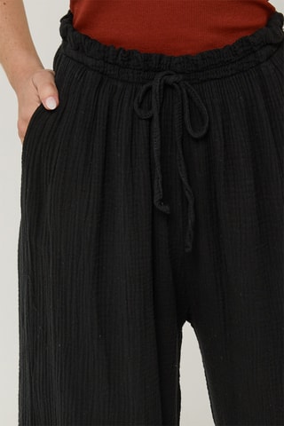 Pantalón de lino - Negro