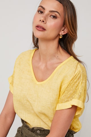 Top de lino - Amarillo