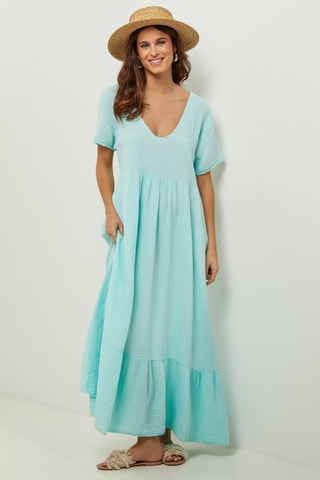Vestido largo - Turquesa
