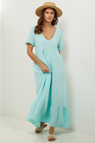 Vestido largo - Turquesa
