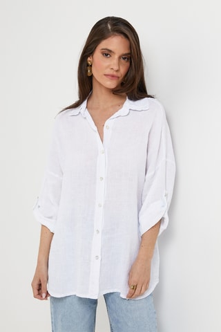 Camisa de lino - Blanco