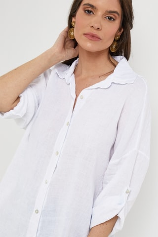 Camisa de lino - Blanco