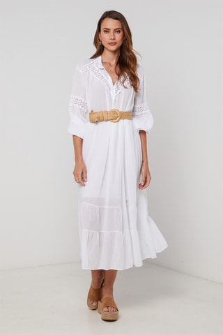 Vestido midi - Blanco
