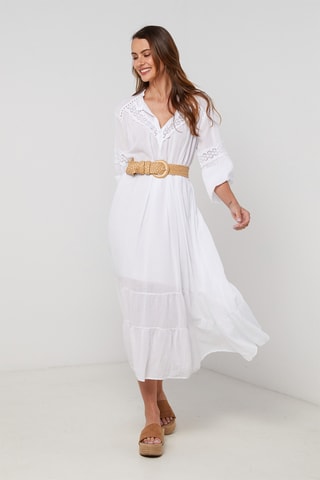 Vestido midi - Blanco