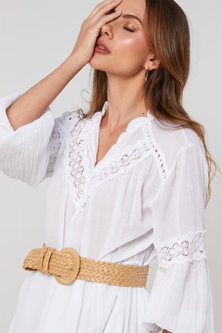 Vestido midi - Blanco