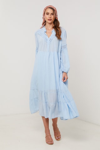 Vestido midi - Azul claro