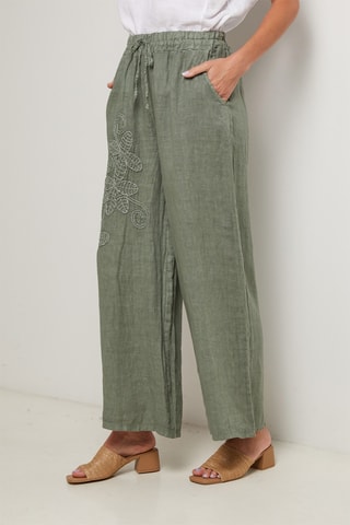 Pantalón de lino - Caqui