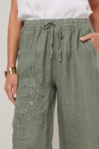 Pantalón de lino - Caqui