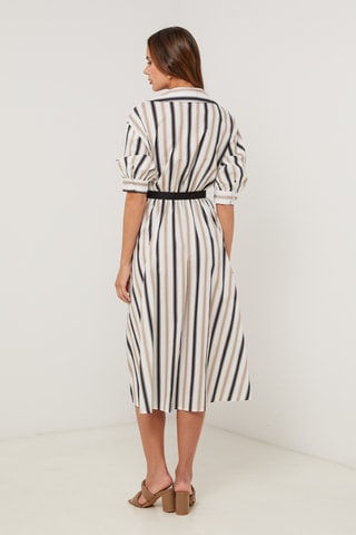 Vestido camisero - Negro y blanco