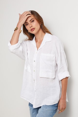 Camisa de lino - Blanco