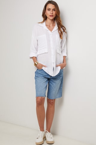 Camisa de lino - Blanco