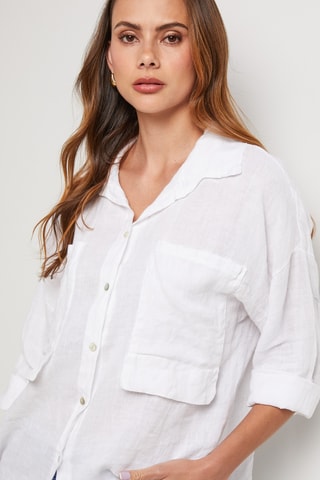 Camisa de lino - Blanco