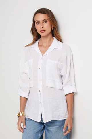Camisa de lino - Blanco