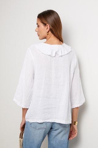 Top de lino - Blanco