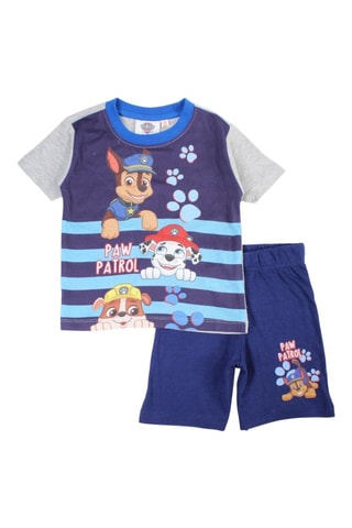 T-shirt en Short Paw Patrol - Marineblauw en Grijs - Marineblauw