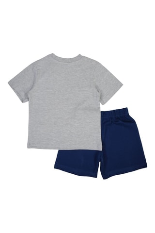 Camiseta y short Mickey Disney - Gris claro jaspeado y azul marino - Gris