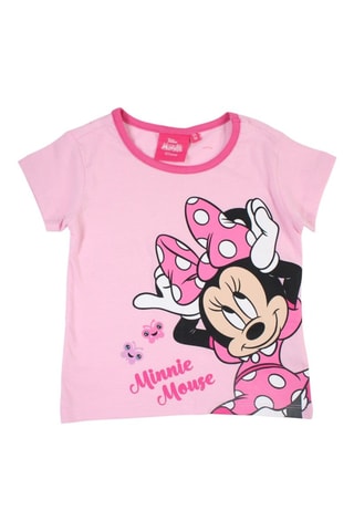 Camiseta y short Minnie Disney - Rosa - Blanco, negro y rosa