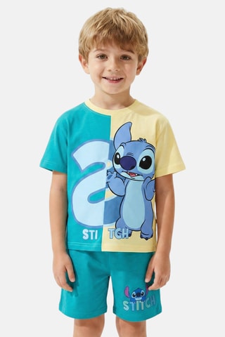 T-shirt en Short Stitch Lilo & Stitch Disney - Blauw