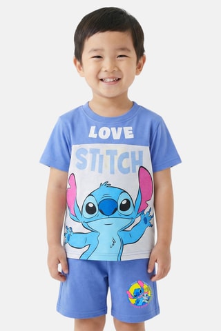 T-shirt en Short Stitch Lilo & Stitch Disney - Blauw