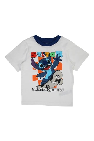 T-shirt en Short Stitch Lilo en Stitch Disney - Marineblauw en Wit - Marineblauw