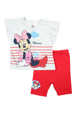 Conjunto de 2 prendas Minnie Disney - Gris y rojo - Rojo y gris