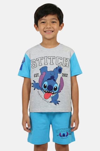 T-shirt en Short Stitch Lilo & Stitch Disney - Blauw